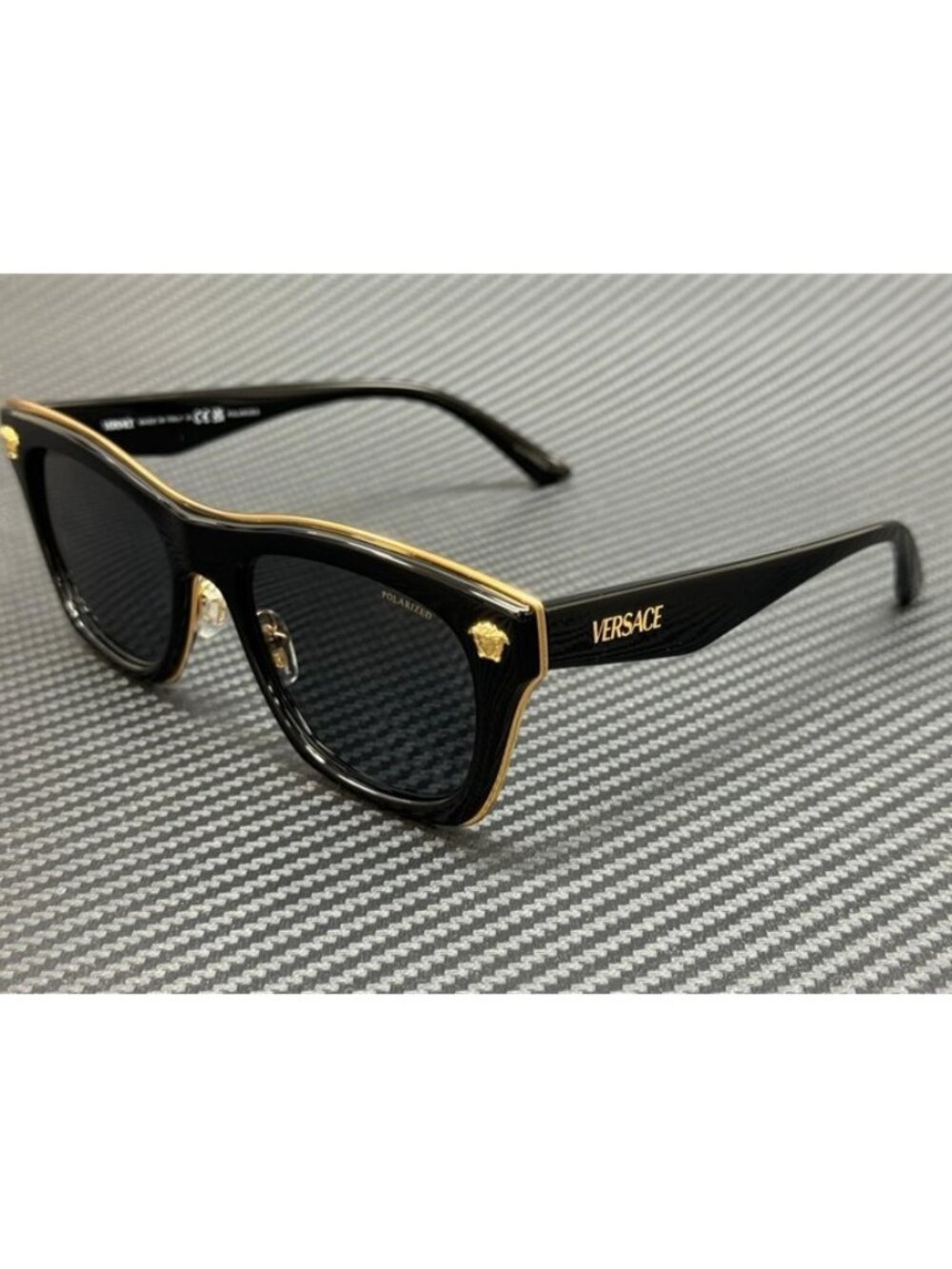 New Versace Men Black Sunglasses 53-18-145